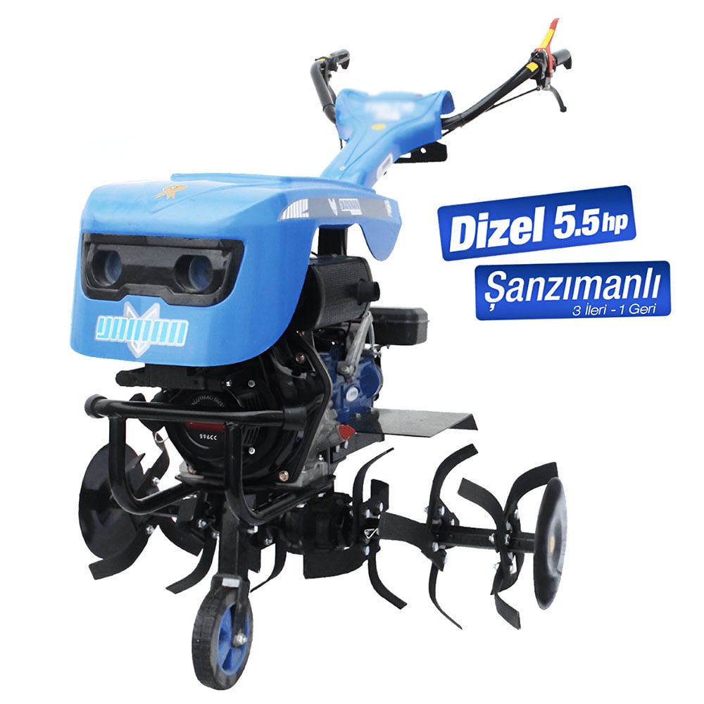 Yaman 5,5 HP 3 İleri 1 Geri Dizel Çapa Makinesi - İpli