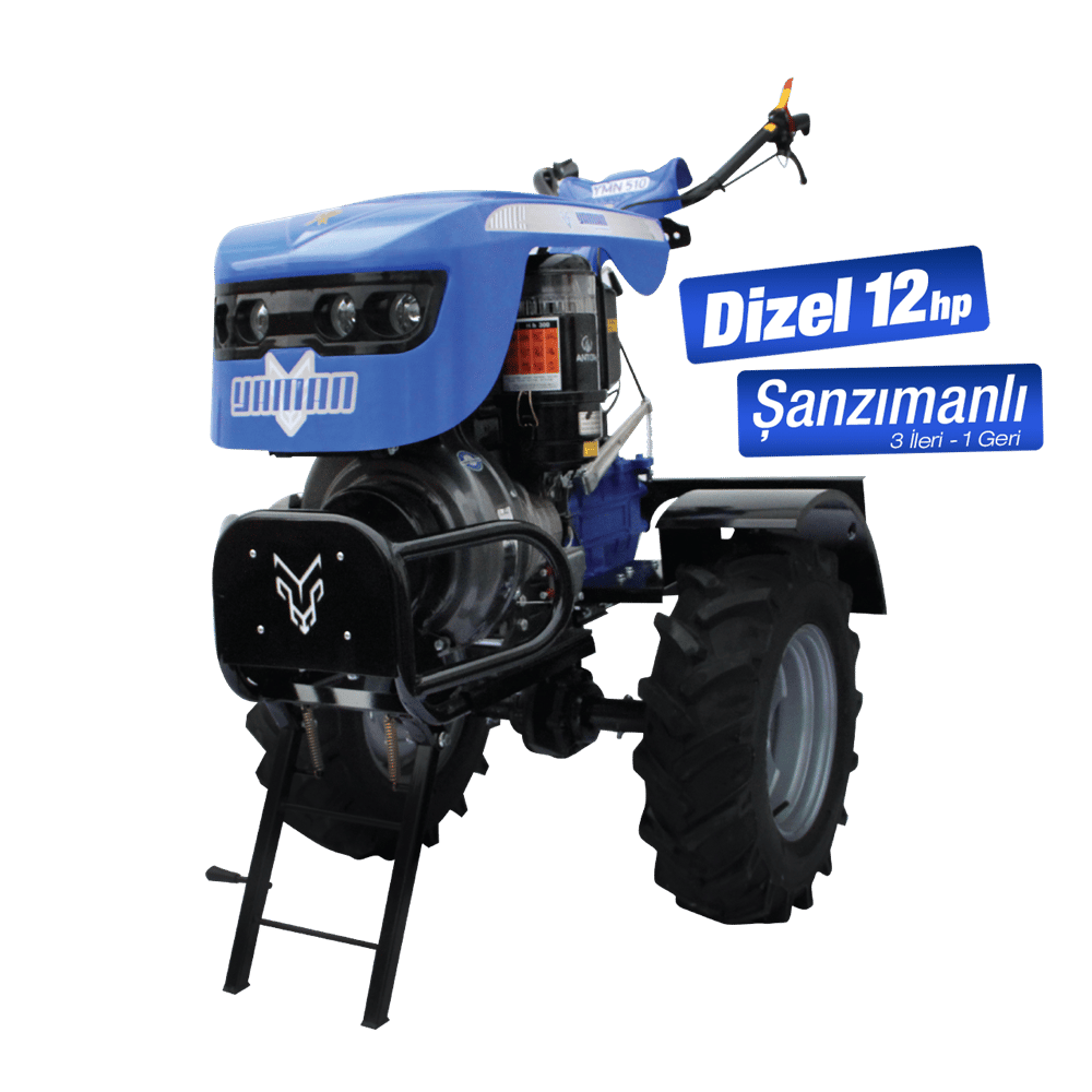 Yaman YMN 510 Antor Marşlı 12HP 3 İleri 1 Geri Dizel Çapa Makinesi