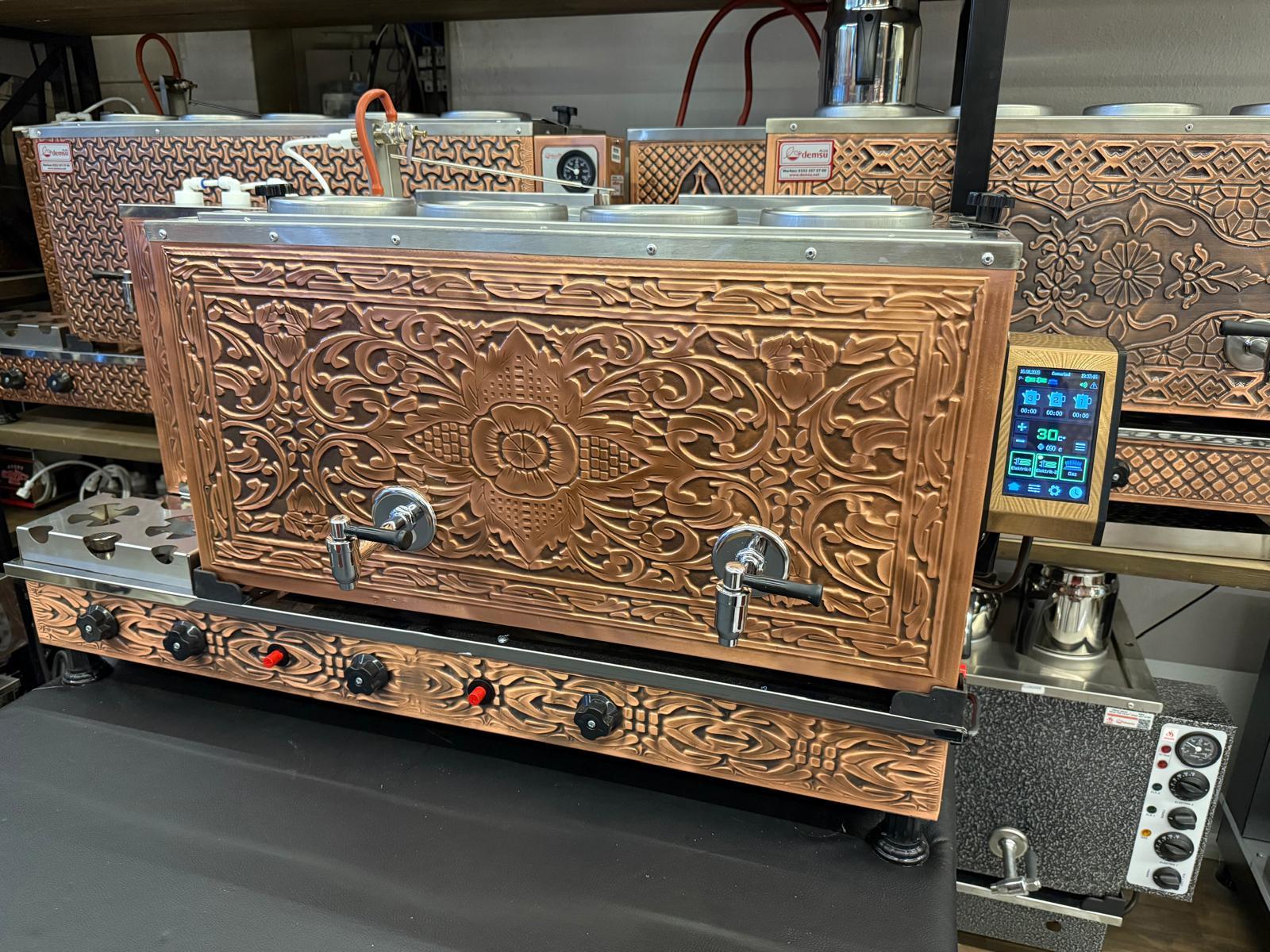 Demsu Plus 4 Demlikli Antik Bakır Prosmart Tam Akıllı Dijital Dokunmatik Çay Kazanı