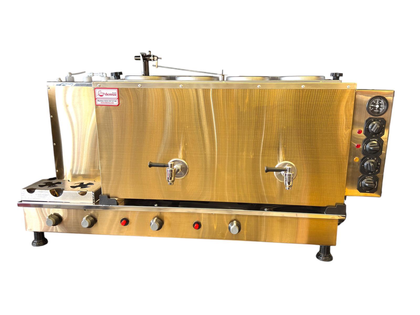 Demsu Plus 4 Demlikli Elegance Gold Elektrik + Gazlı Full Otomatik Çay Kazanı