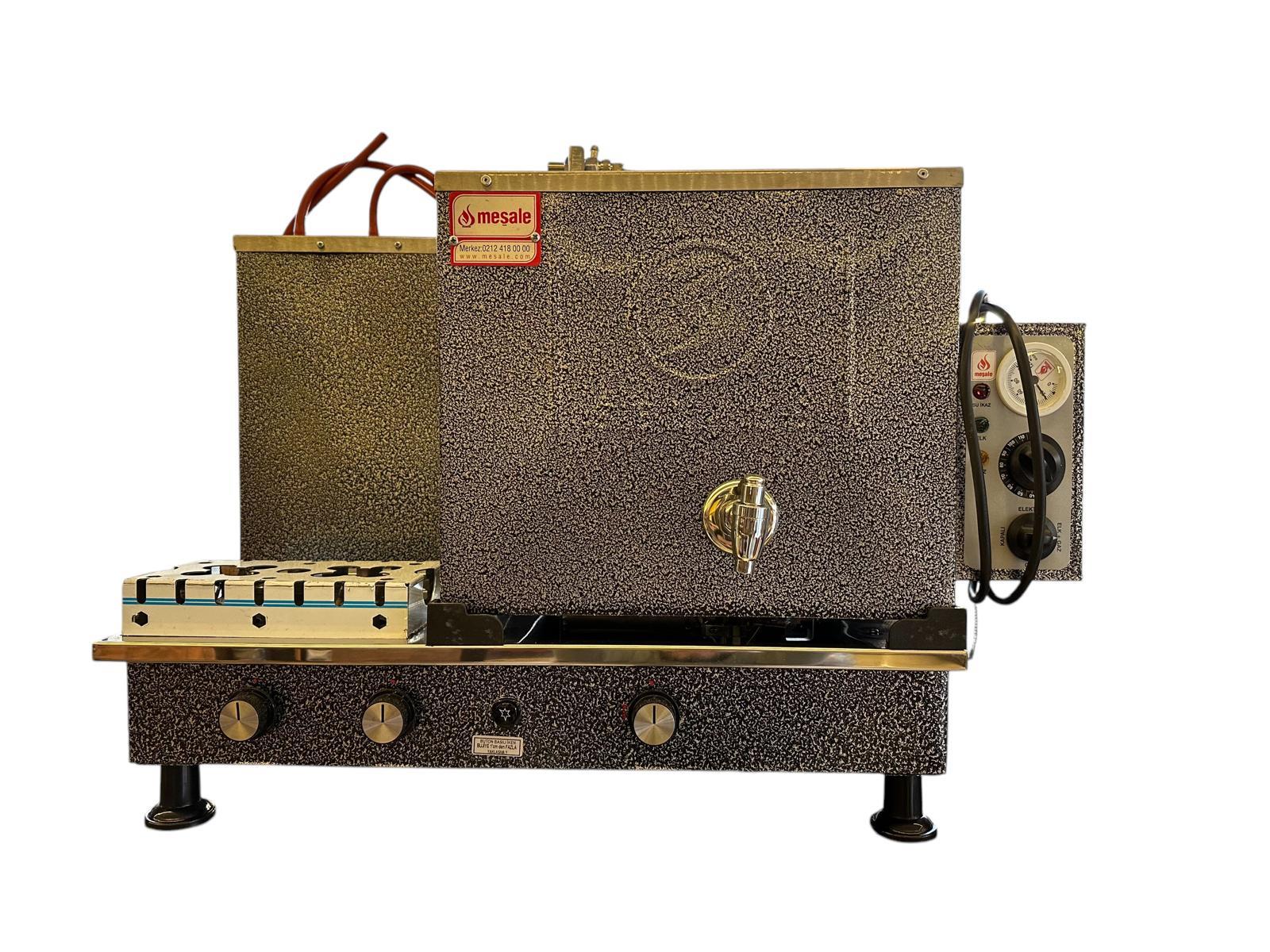 Meşale 2 Demlikli Chromat Elektrik + Gazlı Full Otomatik Çay Kazanı