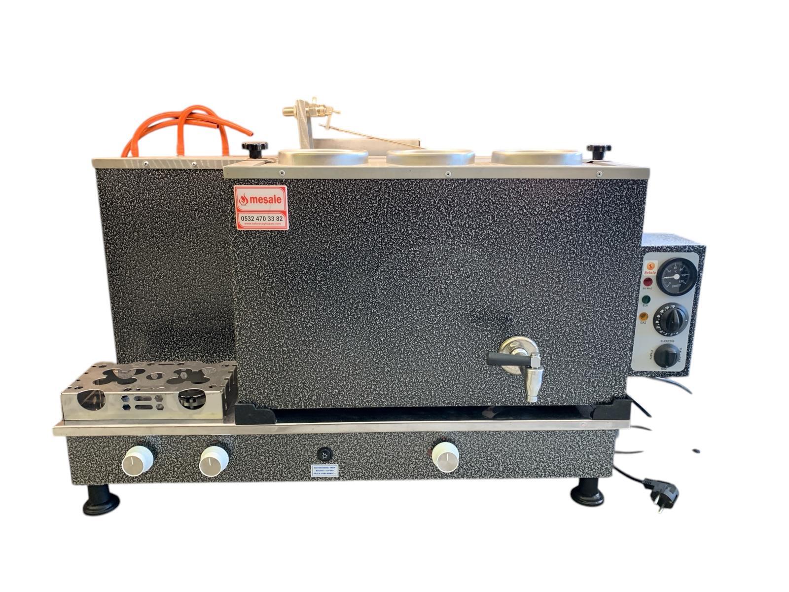 Meşale 3 Demlikli Chromat Elektrik + Gazlı Full Otomatik Çay Kazanı