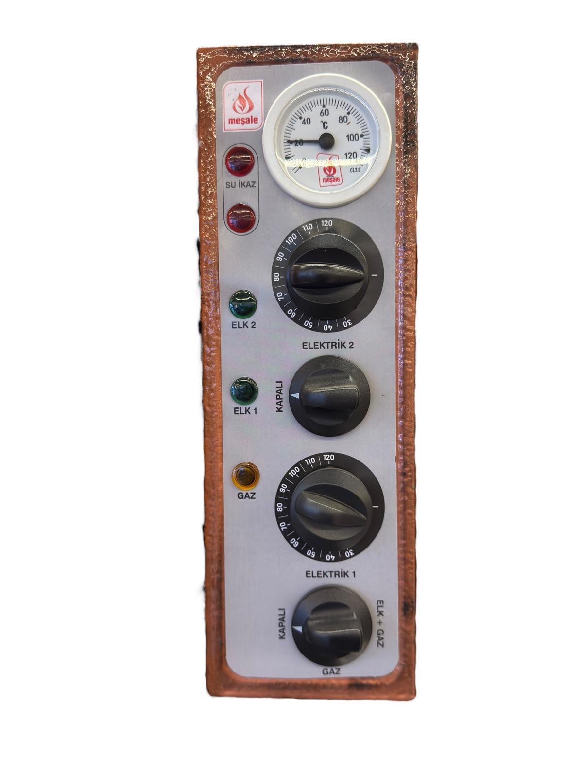 Meşale 4-5-6 Demlikli Antik Bakır Analog Full Otomatik Çay Kazanı Kutusu