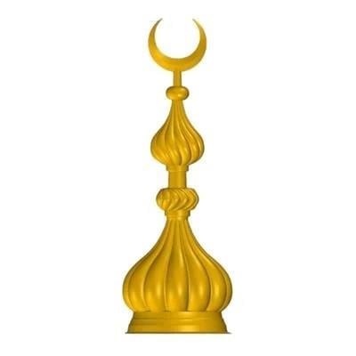 Meşale Fiberglass Gold Kubbe Alemi 200Cm