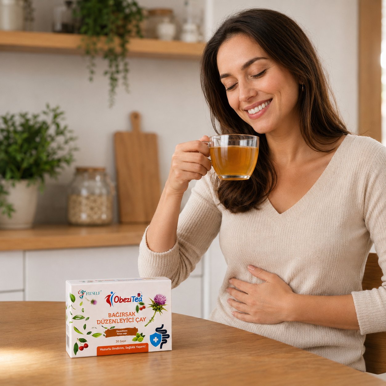 Fitself Form Bromelain + Bağırsak Çayı + Rahatlatıcı Çay Günlük Form Seti, 30 Kapsül + 60 Saşe