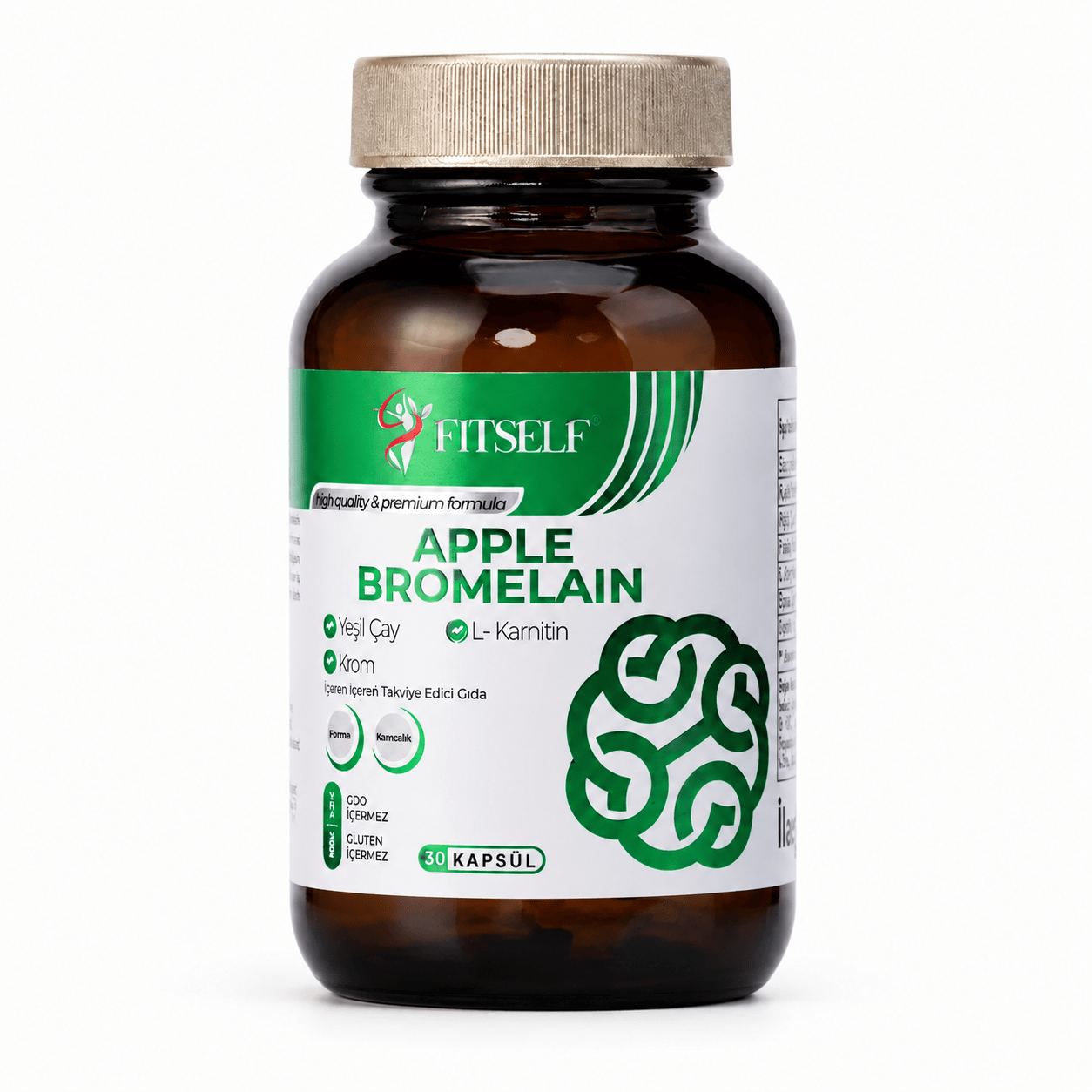 Fitself Form Bromelain + Bağırsak Çayı + Rahatlatıcı Çay Günlük Form Seti, 30 Kapsül + 60 Saşe