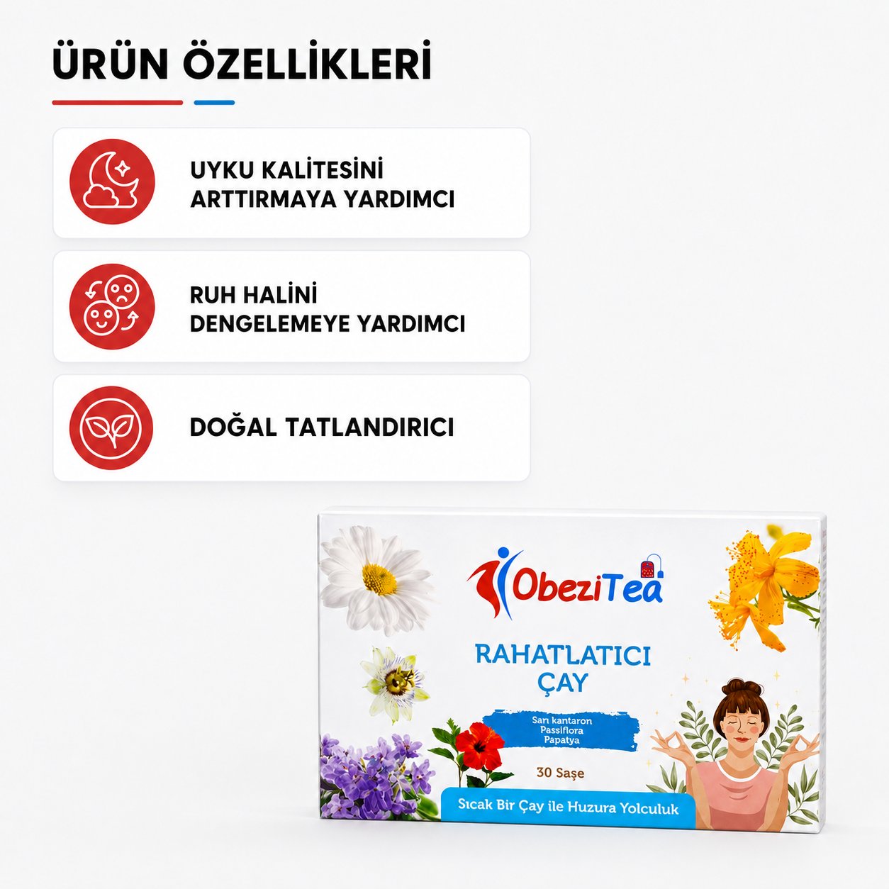 Fitself – ObeziTea Bitkisel Karışım Çayı (Bitki Ekstraktları İçeren Formül) 30 Saşe