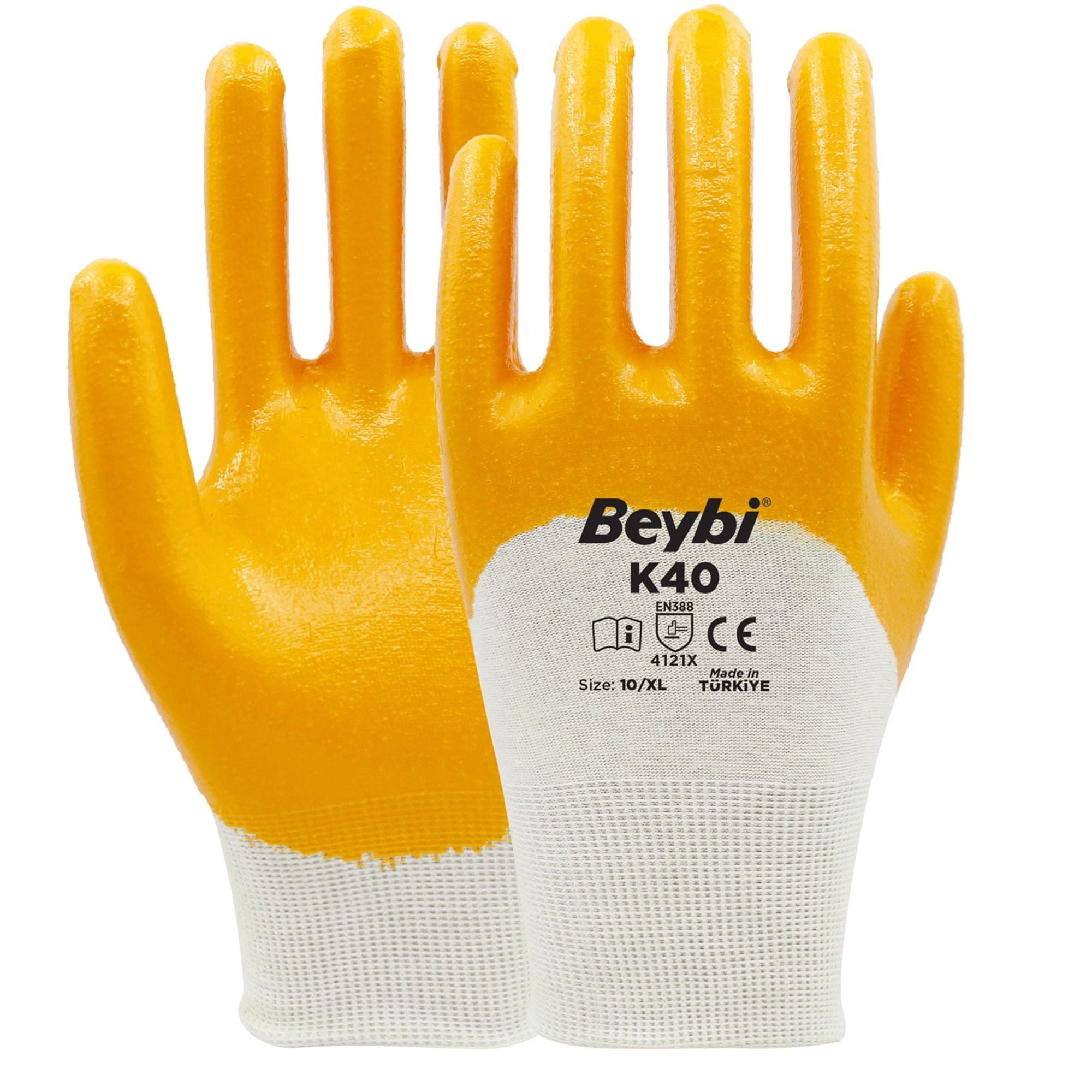BeybiBeybi K40 Nitril Eldiven Sarı-(288 Çift) No:9150.13.NE02