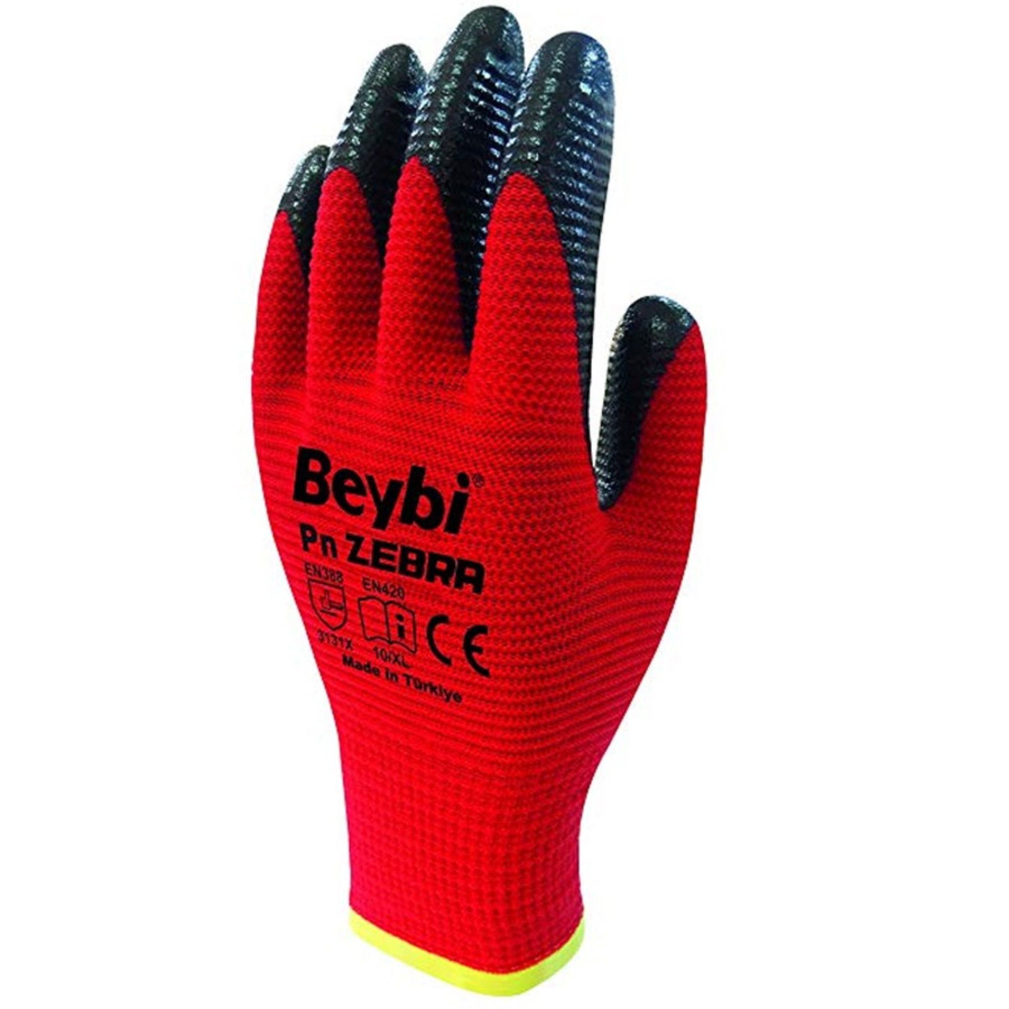 BeybiBeybi Pn5 Zebra Eldiven-(288 Çift) No:9150.16.ZBK1