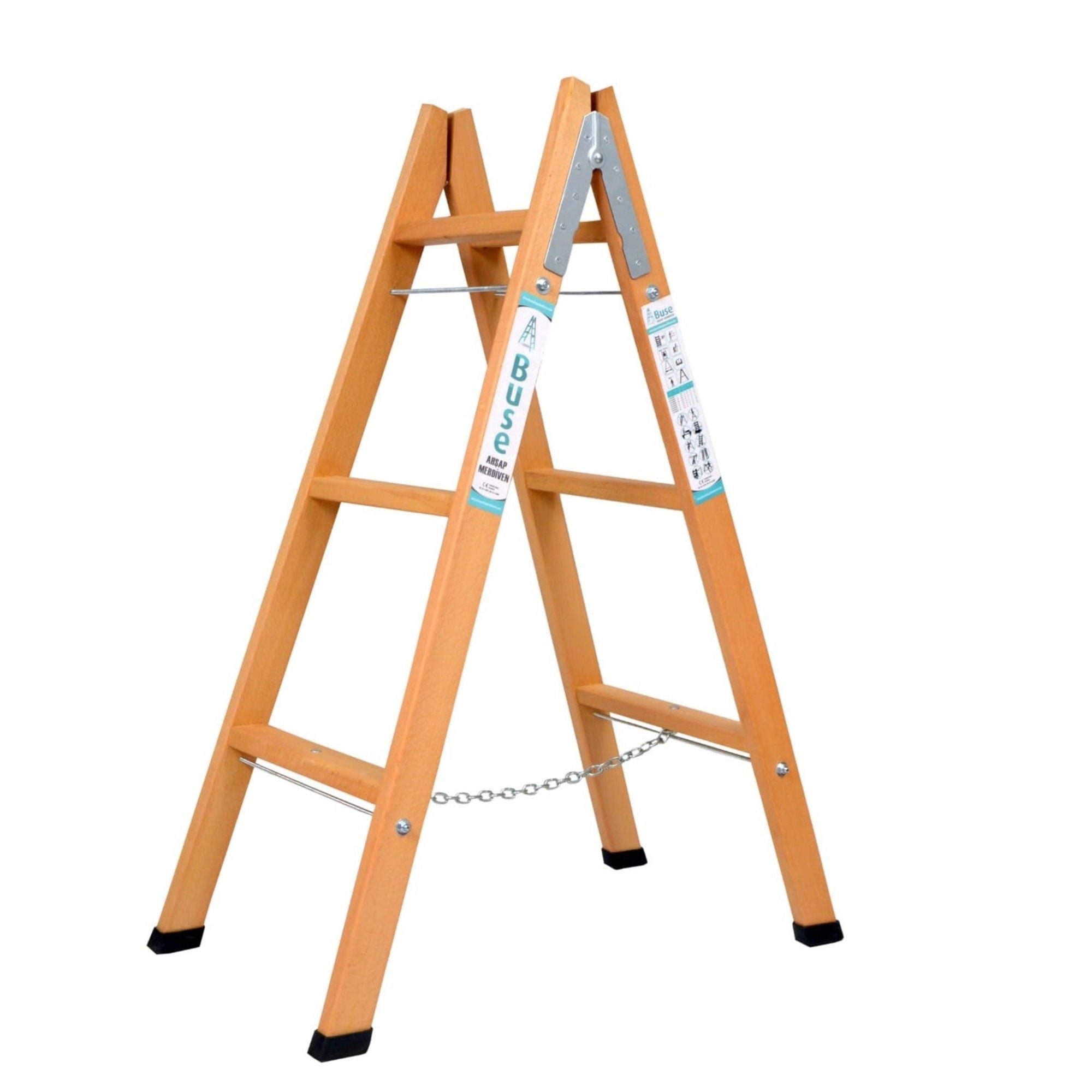 BuseBuse A Tipi Ahşap Merdiven 3 Basamak(110Cm) Ag-103153.02.AT03