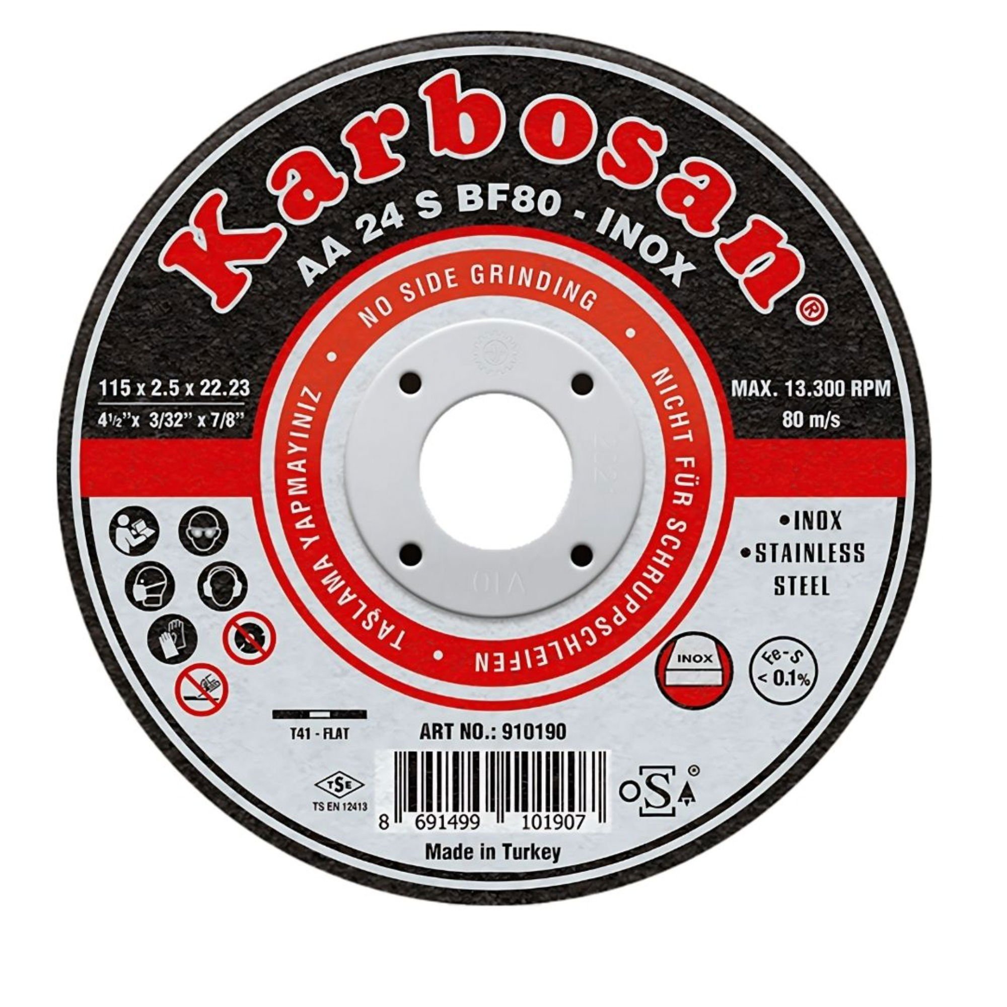KarbosanKarbosan İnox Kesici 115X2.5X22-(50 Adet)155.05.NX03