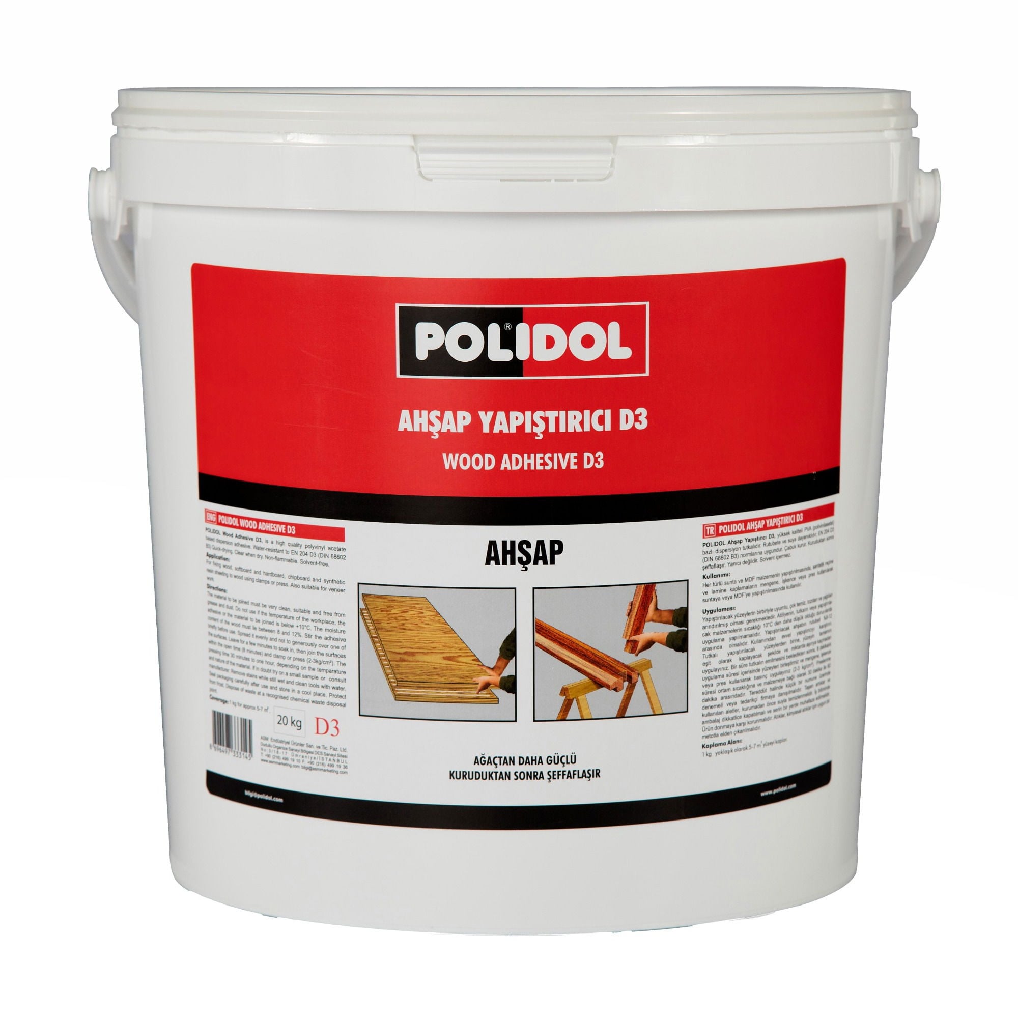 PolidolPolidol Ahşap Yapıştırıcı D3 5Kg106.13.D303