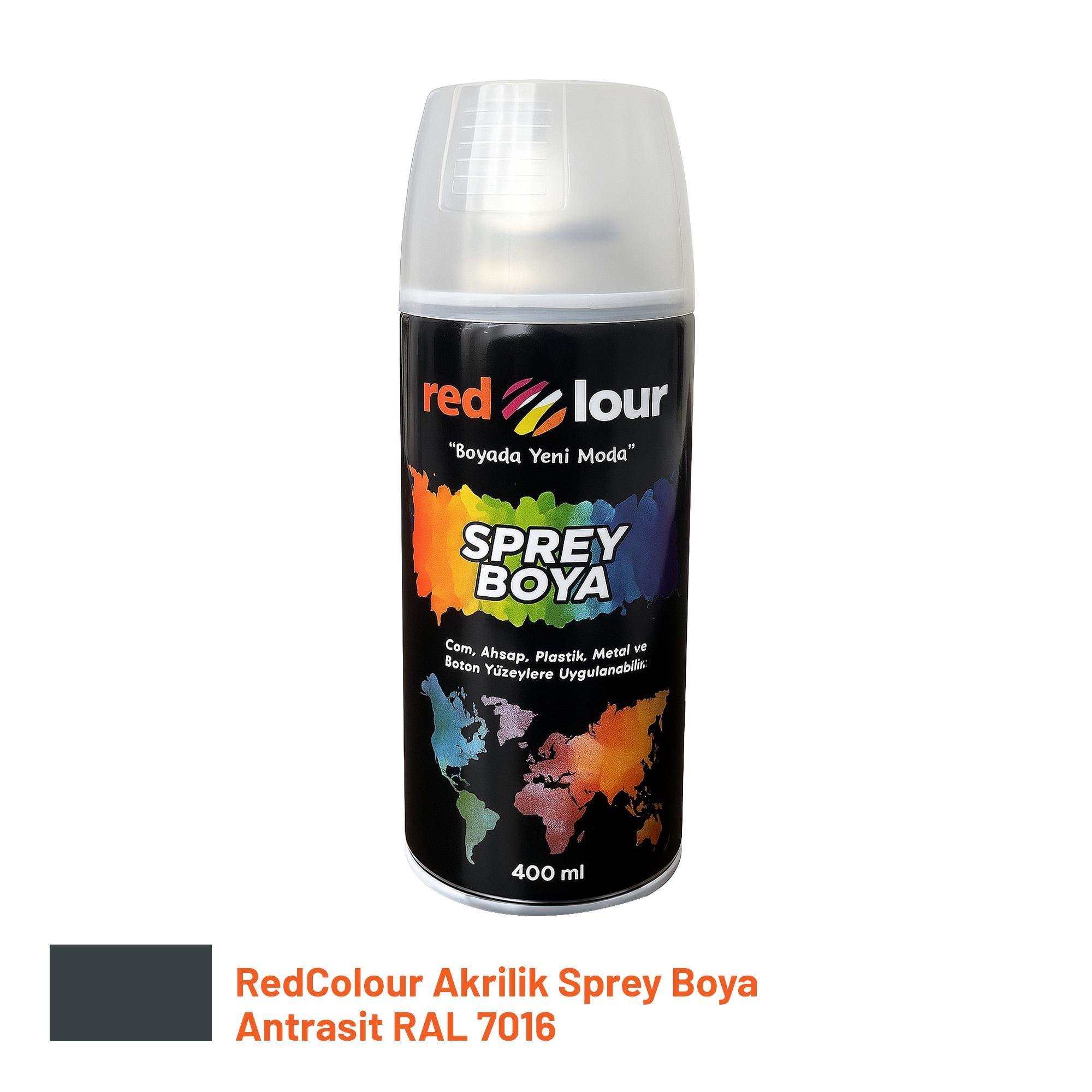 toolora.com.tr'de RedColour marka Antrasit RAL 7016 akrilik sprey boya bulabilirsin. Yüksek kaliteli ve dayanıklı boya ile projelerini mükemmel bir şekilde tamamla.RedcolourRedcolour Akrilik Sprey Boya Antrasit Ral7016RC00502ANT