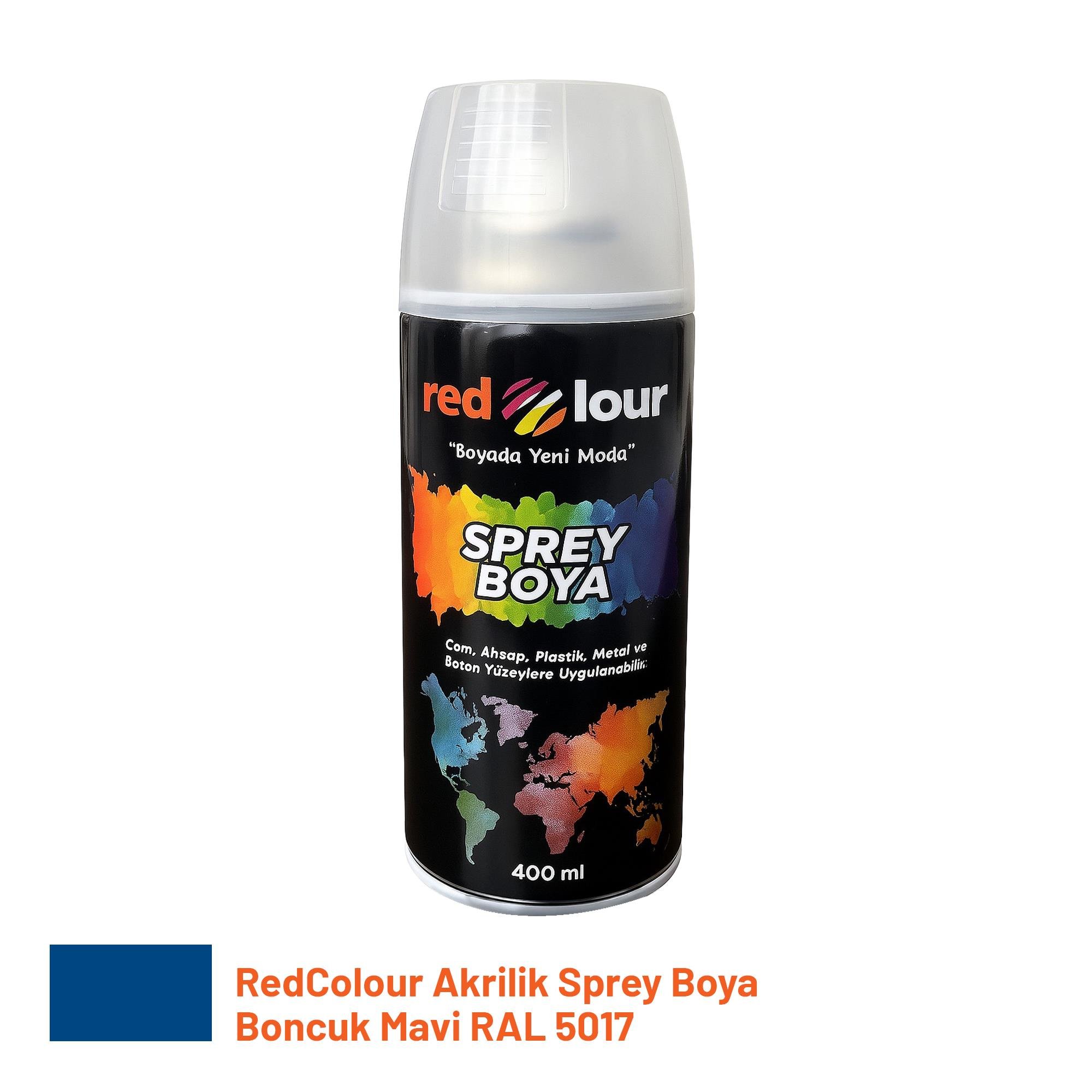 Toolora.com.tr'de RedColour Akrilik Sprey Boya Boncuk Mavi RAL 5017 uygun fiyat ve geniş renk seçenekleriyle! Profesyonel kalitede canlı mavi boya için hemen inceleyin.RedcolourRedcolour Akrilik Sprey Boya Boncuk Mavi Ral5017RC00502BNCKMVİ