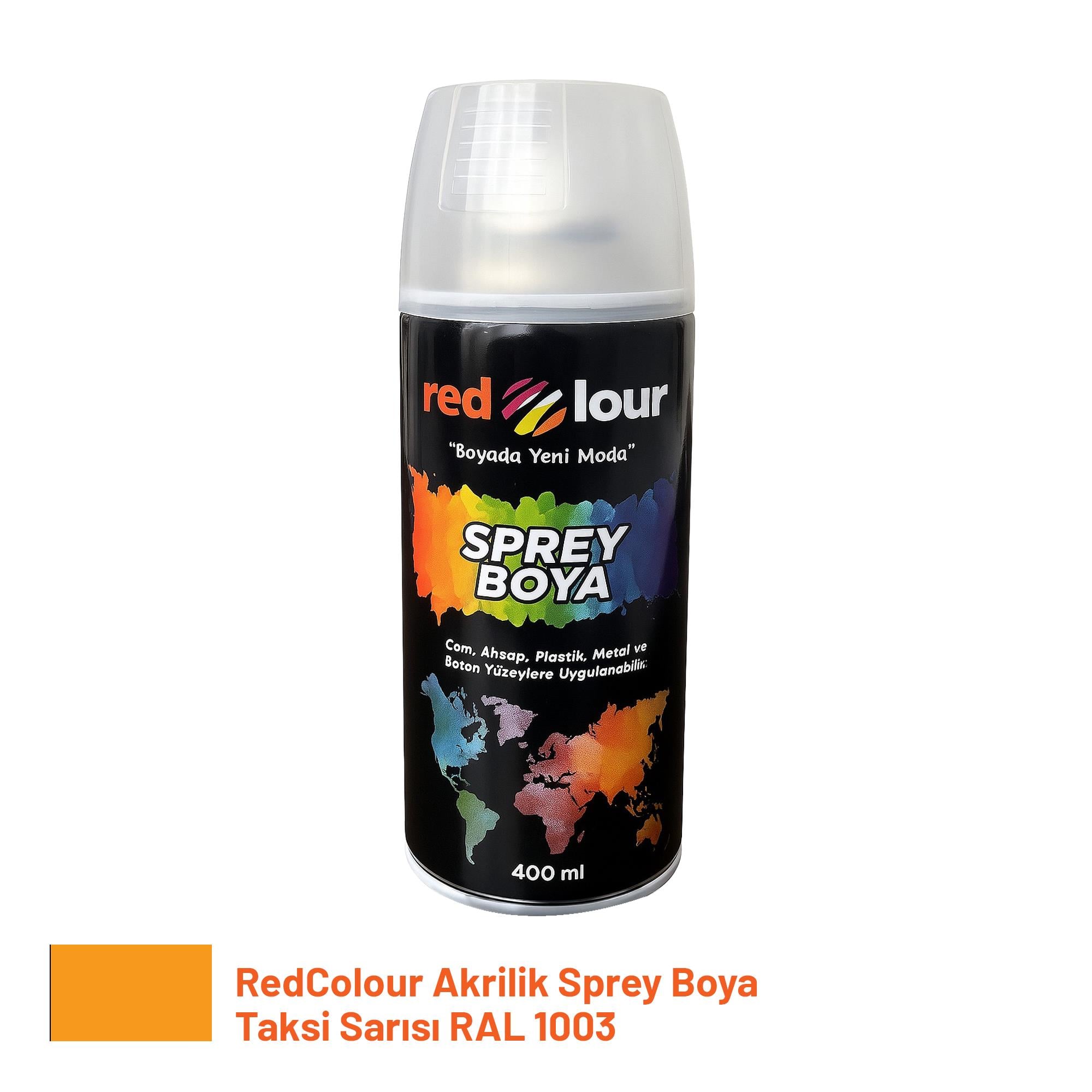 Toolora.com.tr'de RedColour Akrilik Sprey Boya Taksi Sarısı RAL 1003 ile Canlı Sarı Boya arasındaki farkı keşfedin. Yüksek kaliteli akrilik boya ile projelerinize renk katın.RedcolourRedcolour Akrilik Sprey Boya Taksi Sarısı Ral1003RC00502TKSSAR