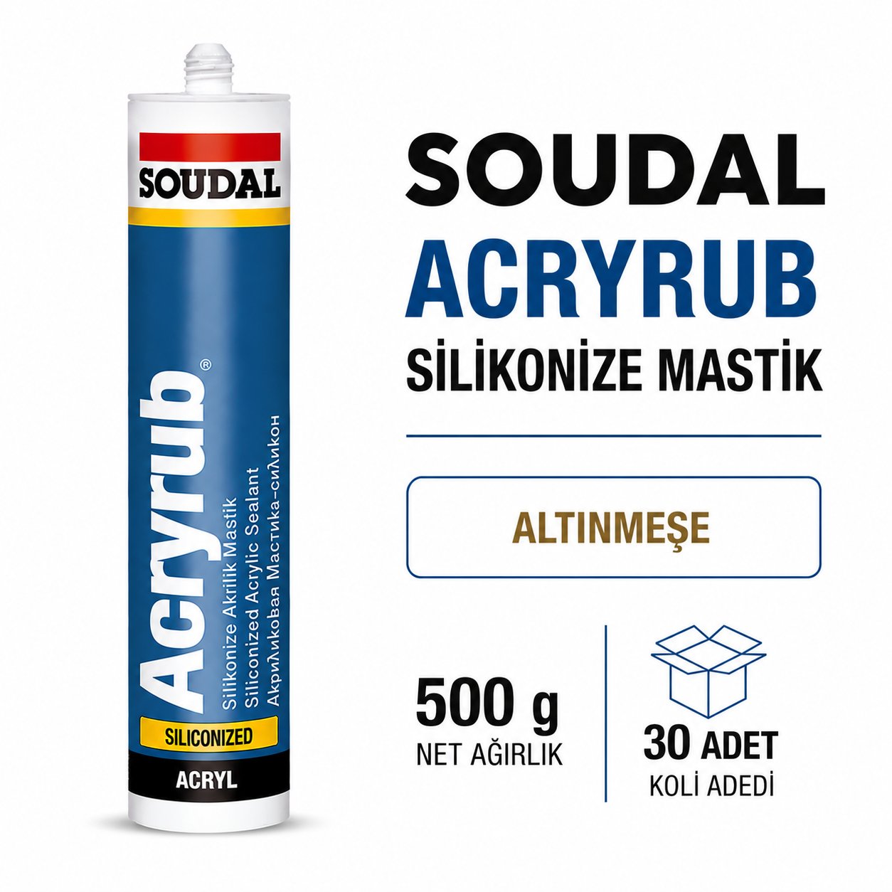  Soudal Silikonize Mastik Altınmeşe 500 Gr (30 Adet) - Ahşap GörünümlüSoudalSoudal Silikonize Mastik 500 Gr Altınmeşe -(30 Adet)275.02.AK06