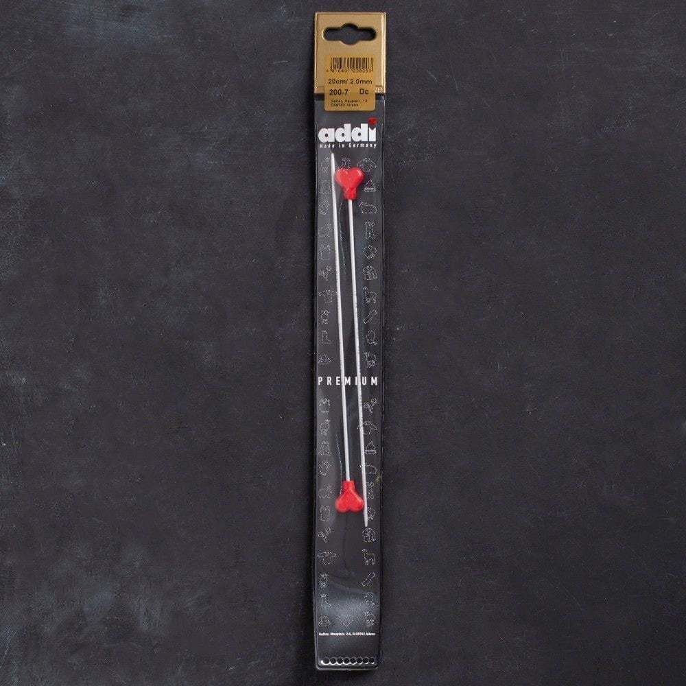 Addi Kalpli 2mm 20cm Klasik Alüminyum Örgü Şişi -