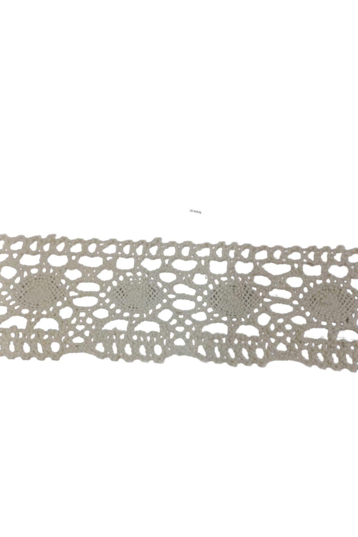 Kopanaki Dantel en 5 cm Badem Model Krem 10 Metre