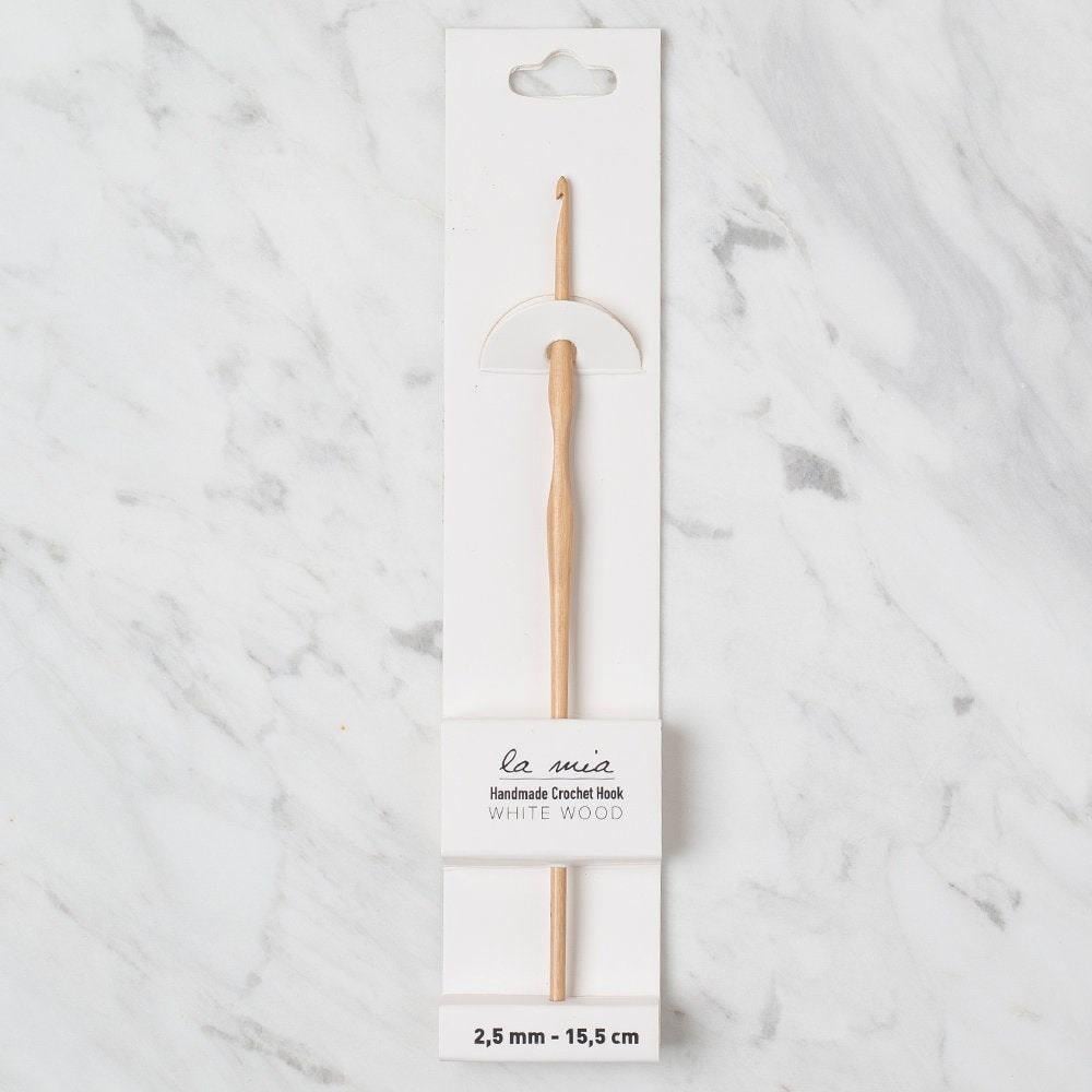 La Mia Whitewood 2.5 mm 15.5 cm Ahşap Yün Tığ