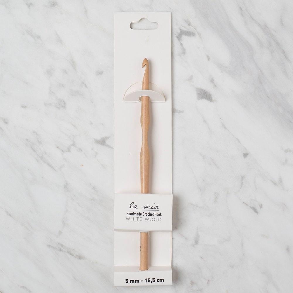 La Mia Whitewood 5 mm 15.5 cm Ahşap Yün Tığ