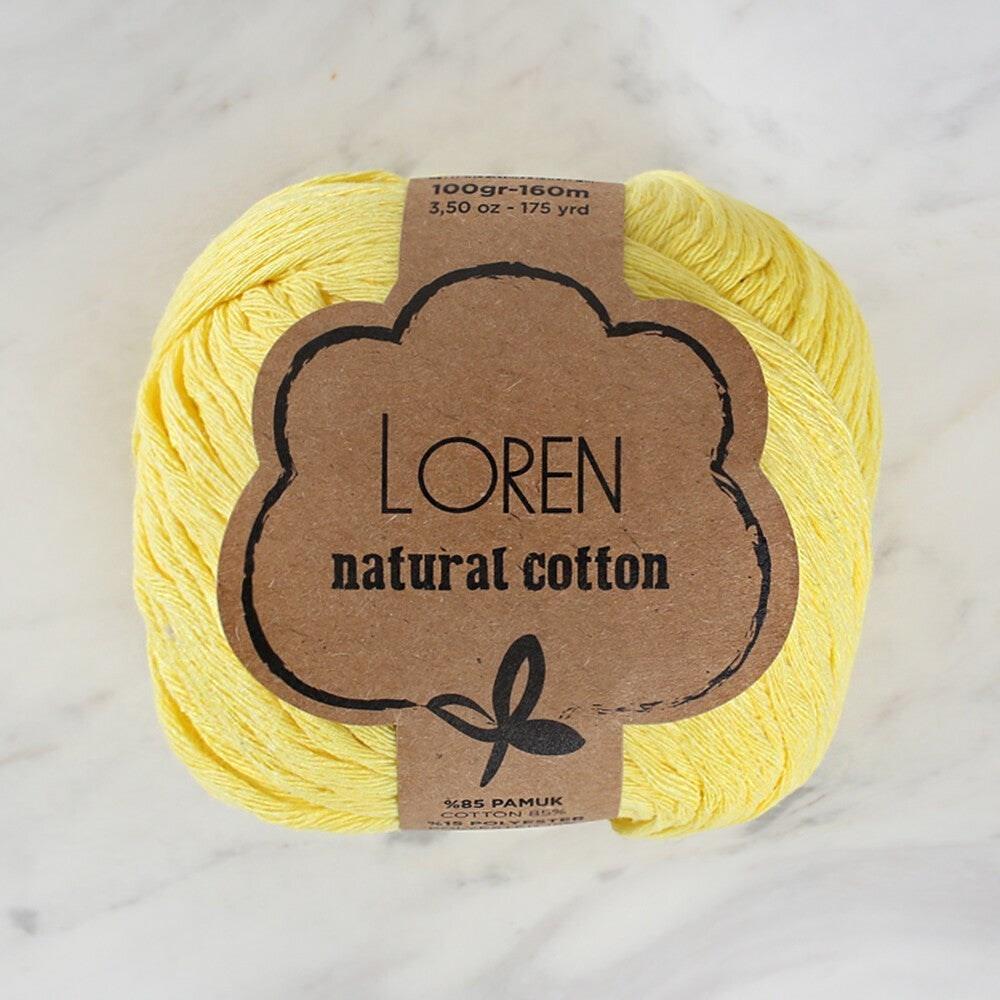 Loren Natural Cotton Pastel Sarı El Örgü İpi - R086 - 33915