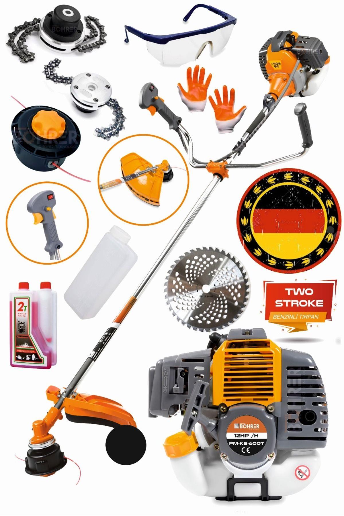 Profesyonel 2 Zamanlı Dark Pro Yan Tipi Benzinli 12 Hp /h Çim Çalı Ot Biçme Kesme Makinesi