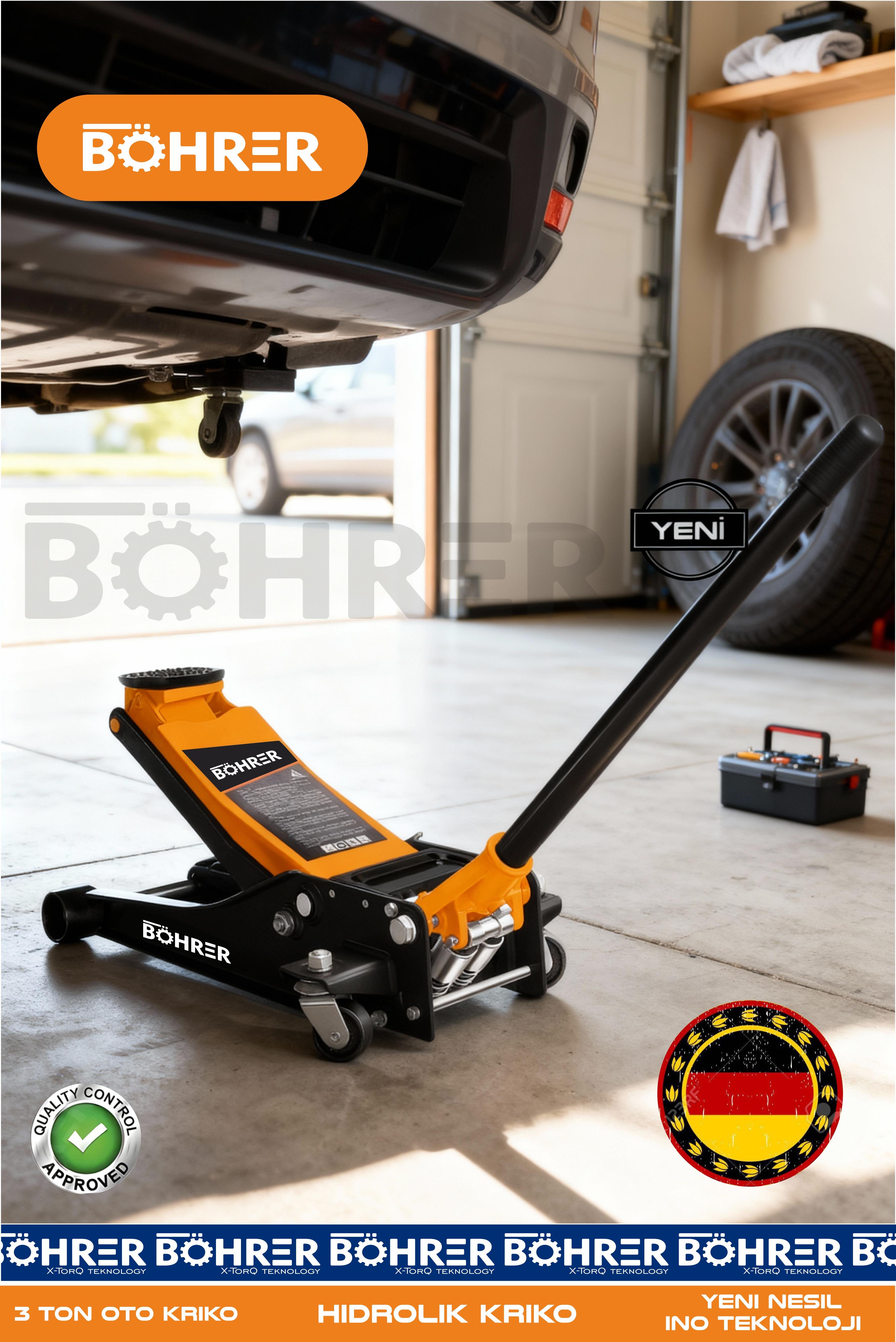 YENİ NESİL 3 TON ALMAN DESİGNE DÜŞÜK PROFİL GARAJ TİPİ KALDIRMA ARAÇ OTO TAMİR HİDROLİK KRİKOSU