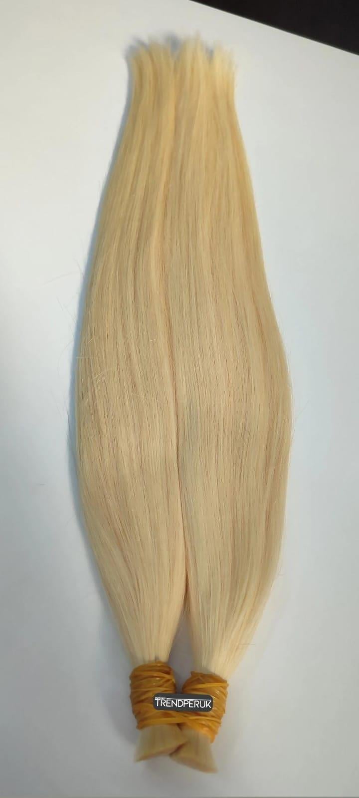 70cm.60gr.100 Adet Premium Serisi Mikrokaynak Saç Düz Platin Sarı Renk