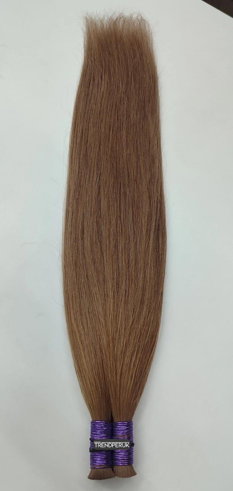 Premium Serisi Mikrokaynak Saç Düz Kumral Renk