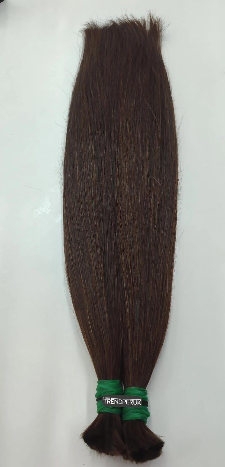 70cm.60gr.100 Adet Premium Serisi Mikrokaynak Saç Düz Koyu Kahve Renk