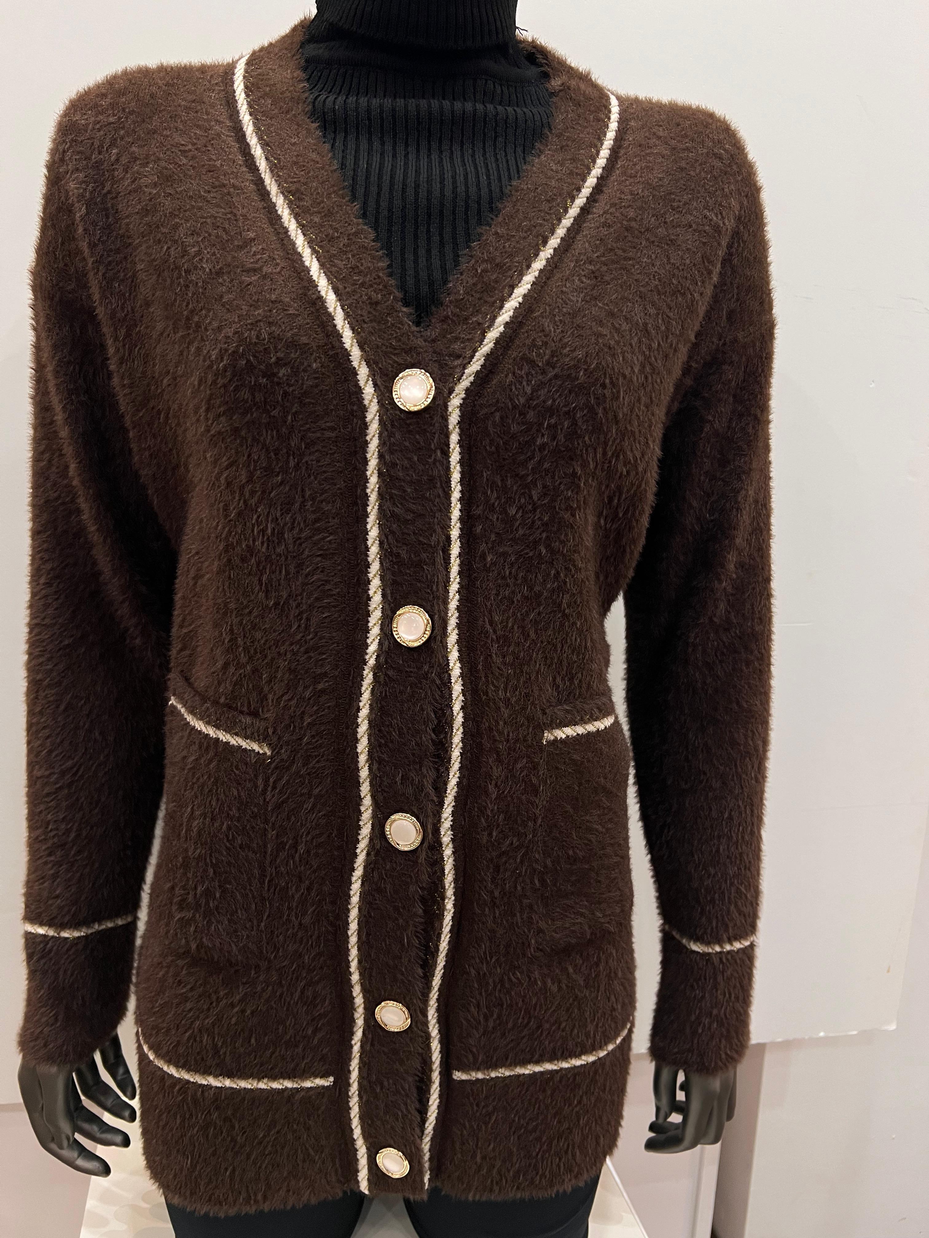 KAHVERENGİ ANGORA HIRKA