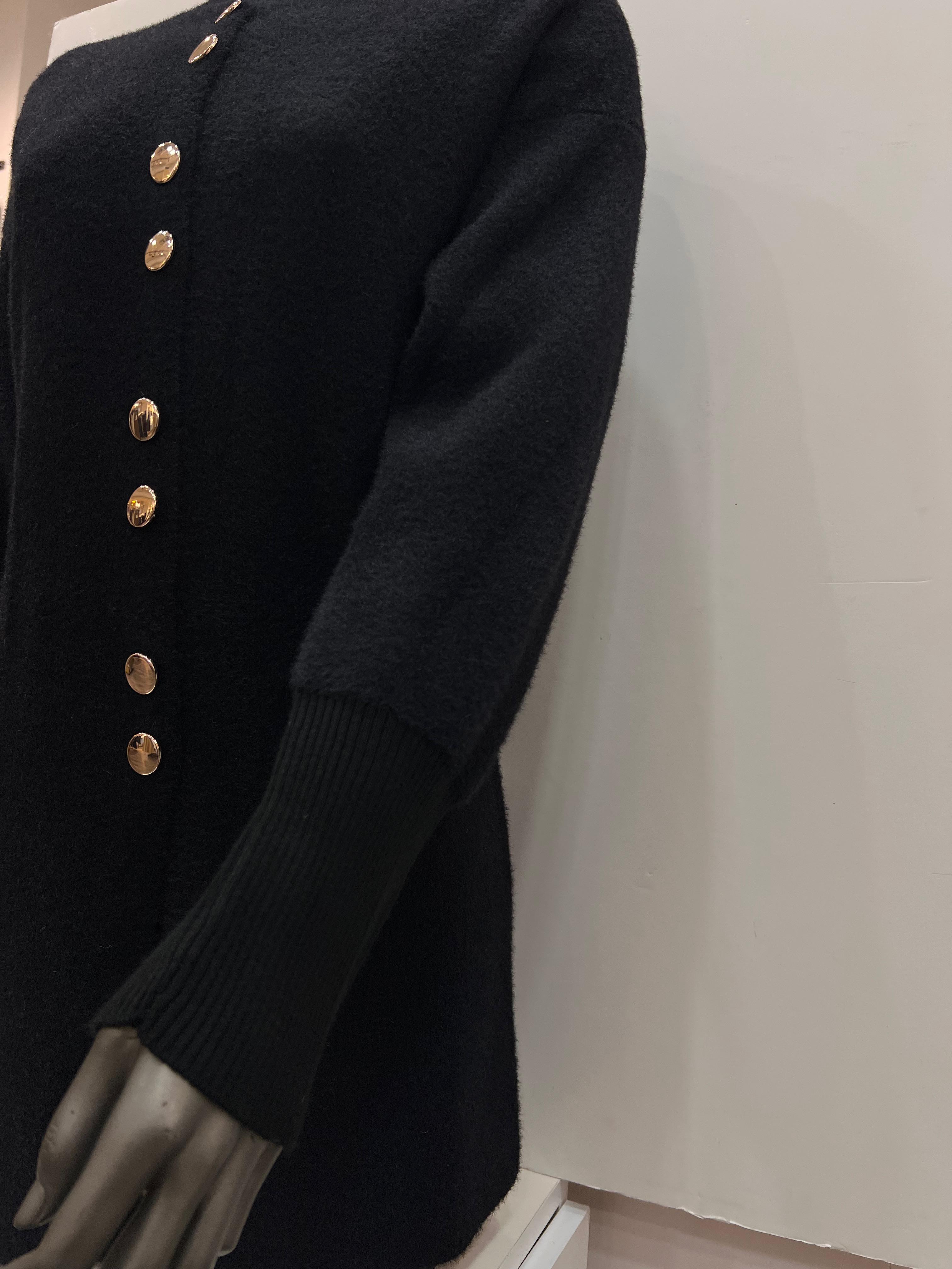 SİYAH GOLD DÜĞME HIRKA ANGORA HIRKA
