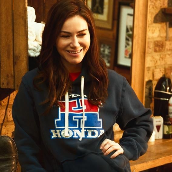 HONDA H LOGOLU KAPÜŞONLU LACİVERT SWEATSHIRT