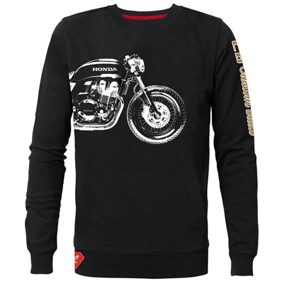 HONDA MOTORLU BİSİKLET YAKA SİYAH SWEATSHIRT