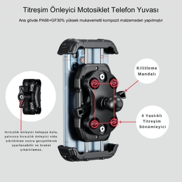 NUKROTECH M28 TİTREŞİM MODÜLLÜ TELEFON TUTUCU