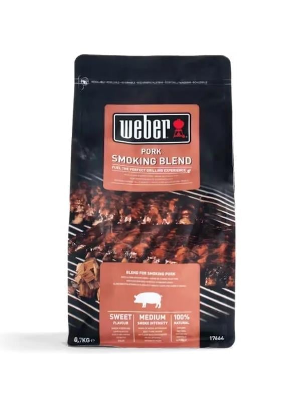 Weber 17664 Tütsüleme Odun Cipsi – Domuz Etleri için Karışım 700 g