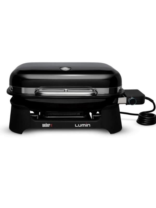 Weber Lumin™ Compact Elektrikli Izgara – 1 500 W | 315 °C Sear | Smoke-Steam-Keep Warm
