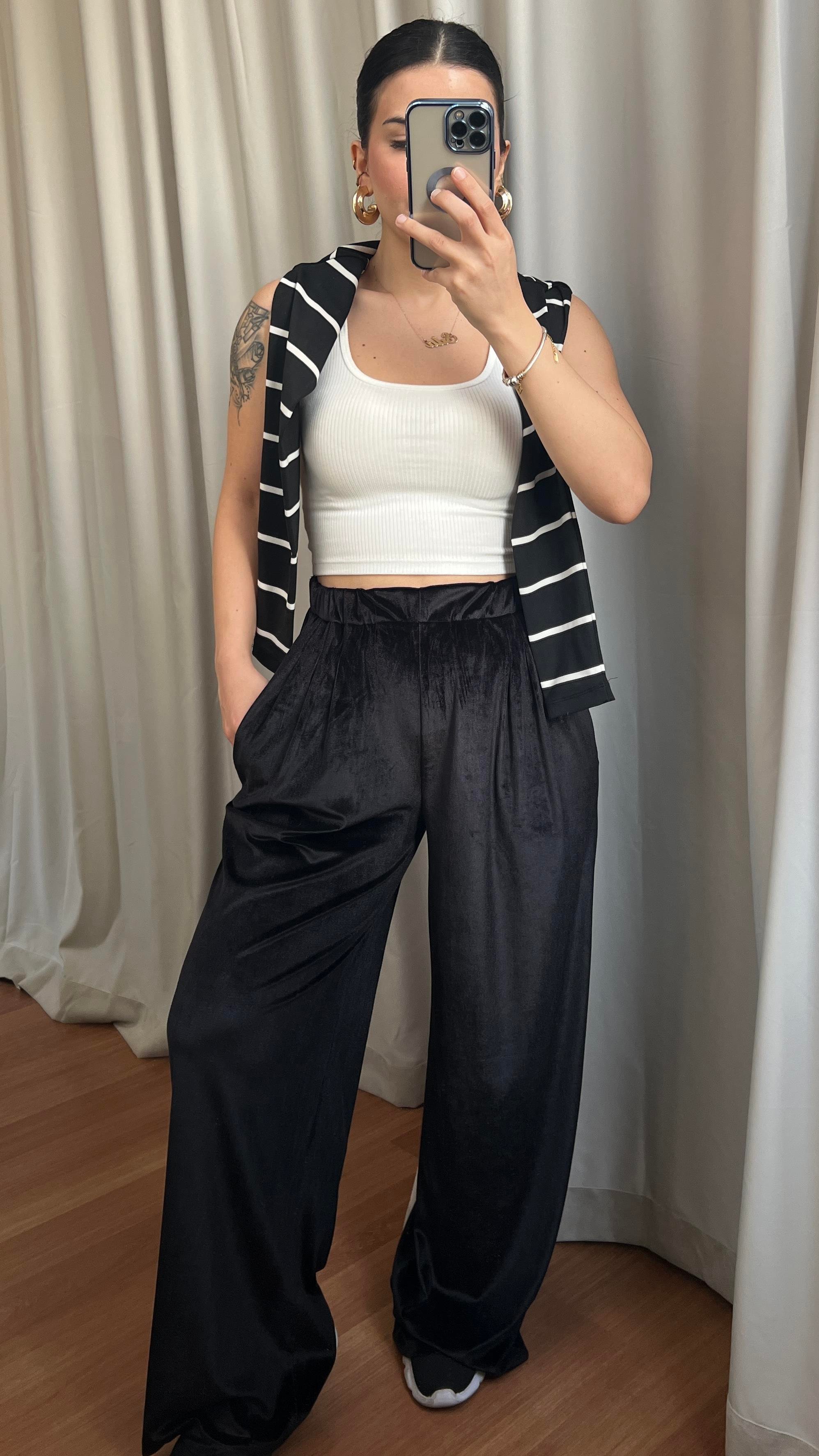 SİYAH KADİFE PANTOLON