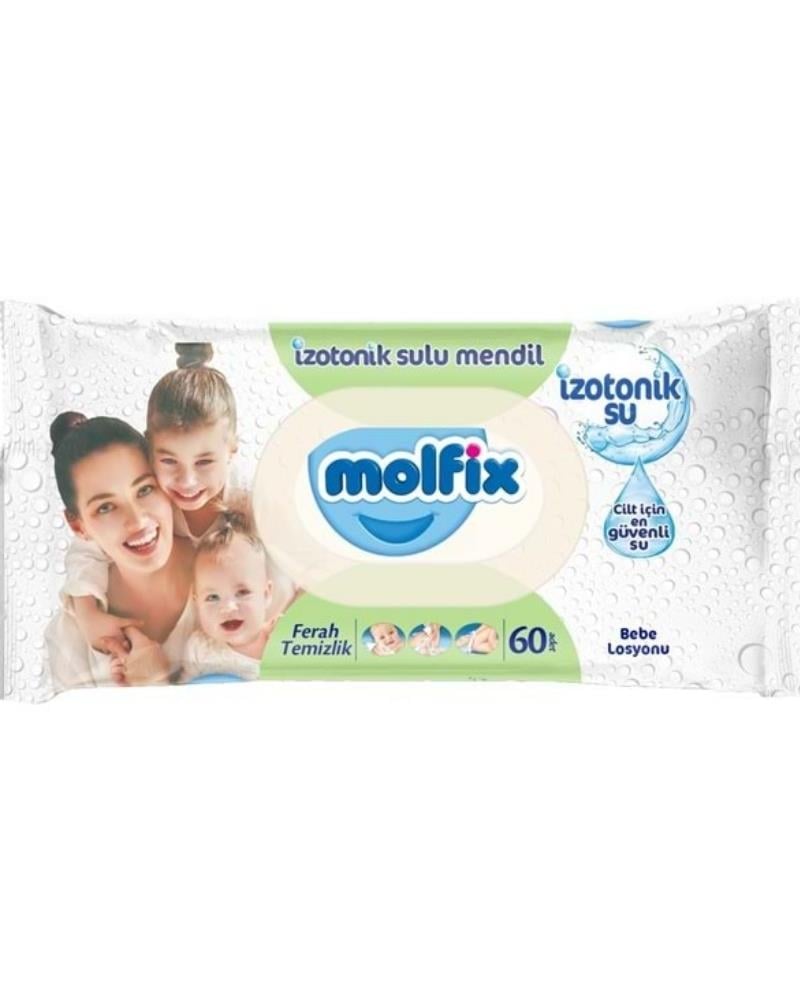 Molfix Izotonik Islak Mendil Ferah Temizlik 60 Adet