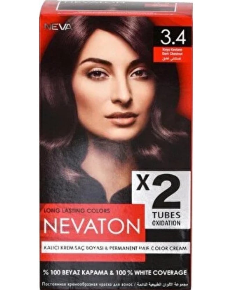 Nevaton 2 Li Saç Boyası 3.4 Koyu Kestane