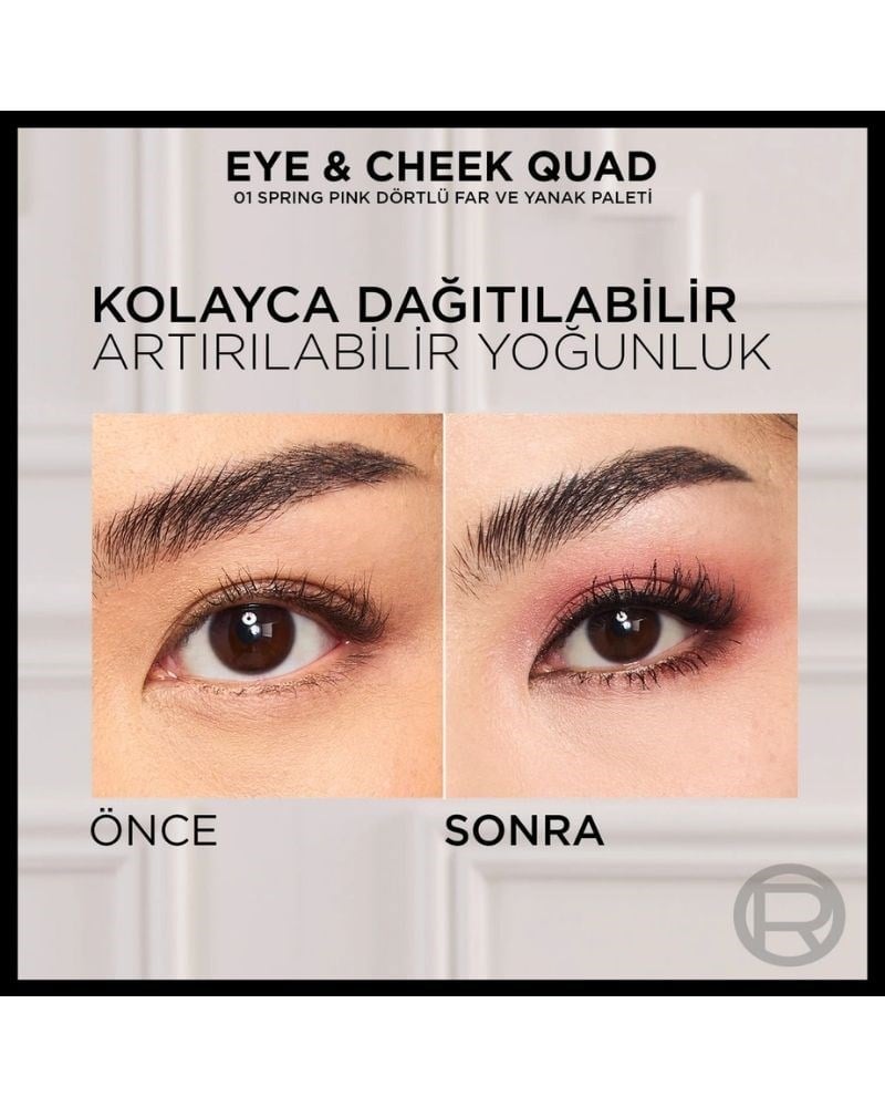 Loreal Paris Eye & Cheek Quad Dörtlü Far ve Yanak Paleti 01 Spring Pinks