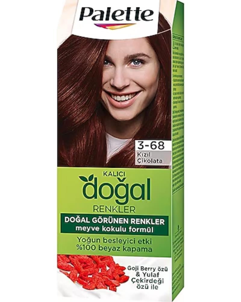 Palette SAÇ BOYASI KALICI DOĞAL RENKLER 3,68 KIZIL ÇİKOLATA