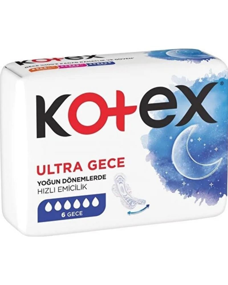 Kotex Ultra Hijyenik Kadın Pedi 6 Lı Gece