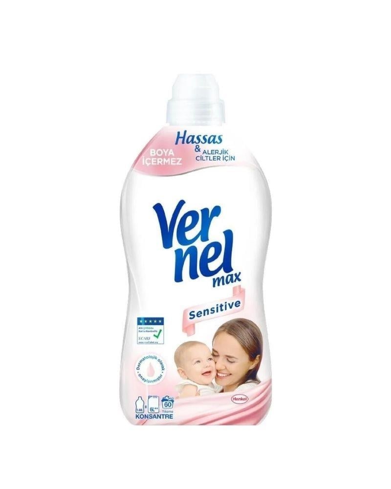 Vernel Max Sensitive Yumuşatıcı 60 Yıkama 1.44 lt