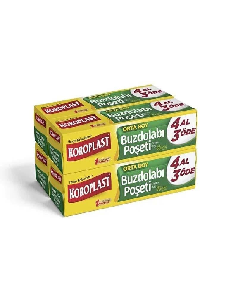 Koroplast Buzdolabı Poşeti Orta Boy 3+1 20'li