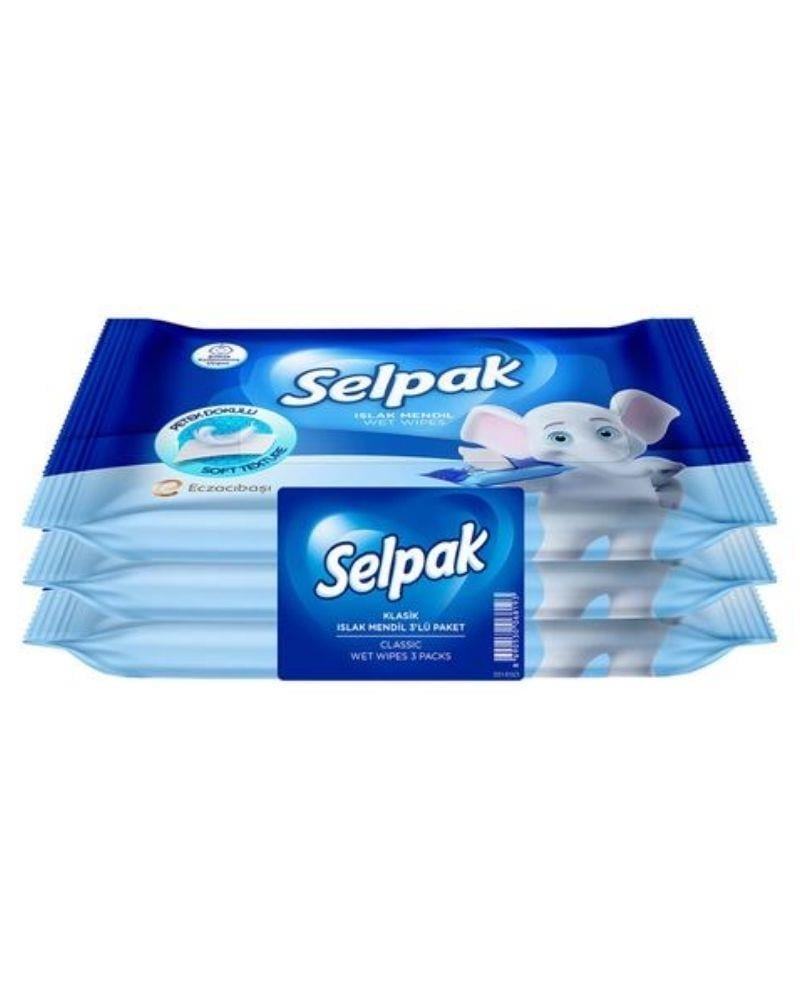 Selpak Islak Cep Mendil Klasik 3x15'lı
