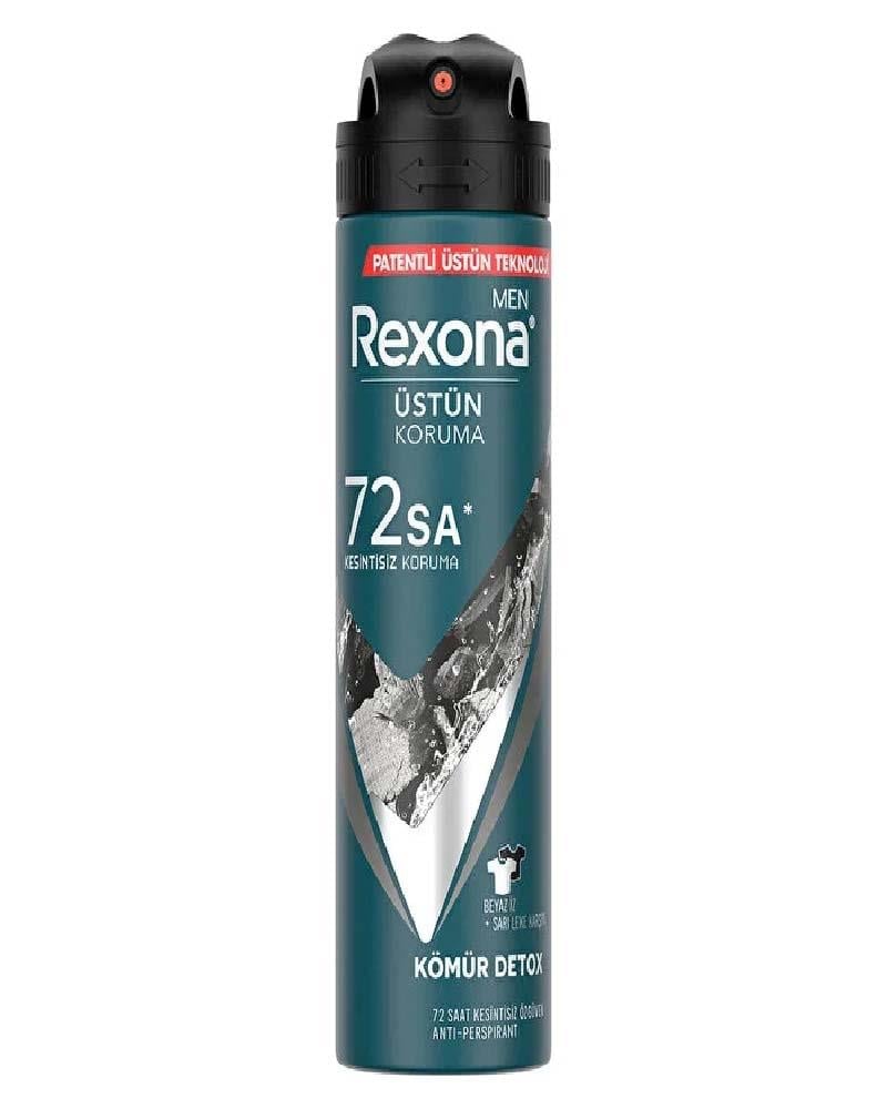 Rexona Men Erkek Sprey Deodorant 72h Kömür Detox 150 ml