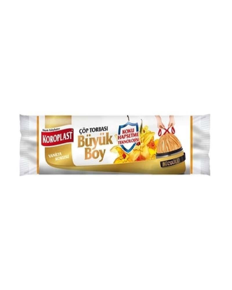 Koroplast Çöp Torbası Büzgülü Büyük Vanilya Kokulu 65*70