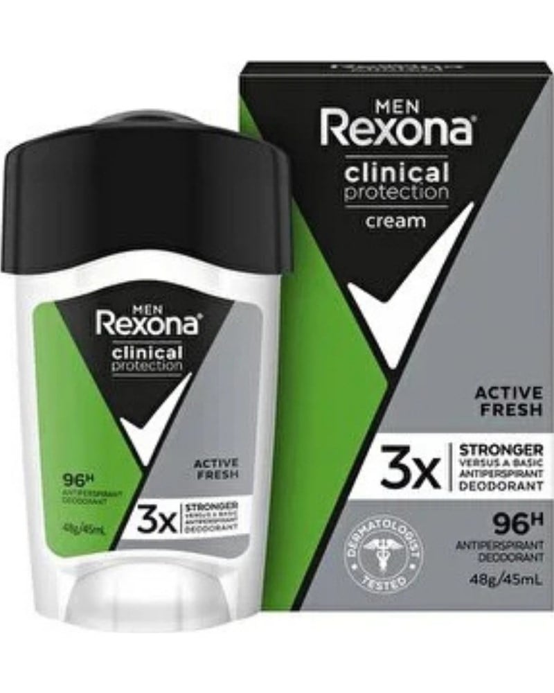 Rexona Men Clinical Protection Erkek Stick Deodorant Active Fresh 96 Saat Koruma 45 ml