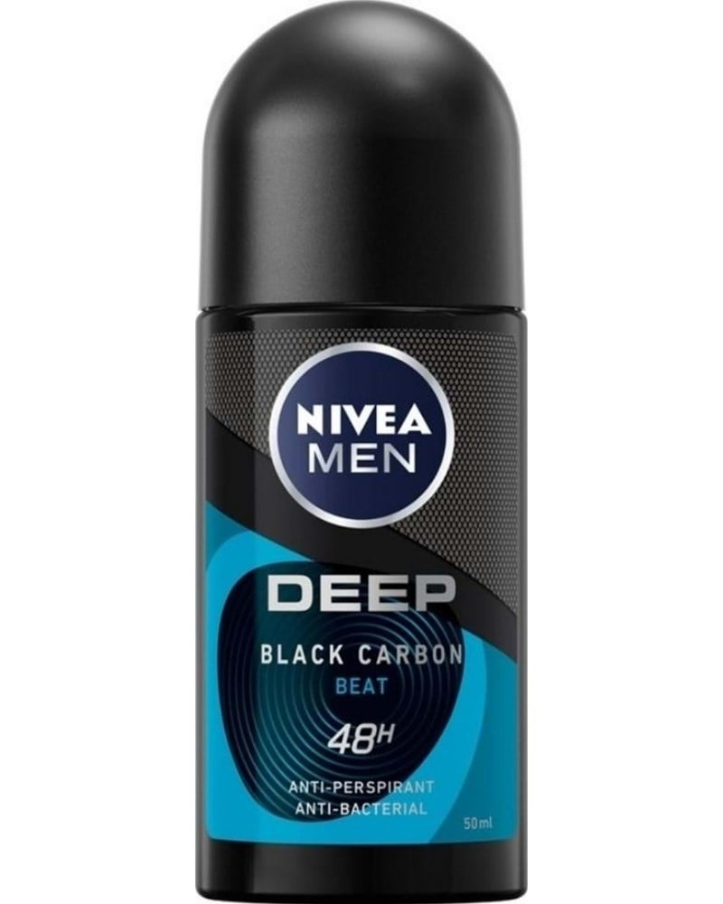 NIVEA Men Erkek Roll-on Deodorant Deep Beat 50ml, 72 Saat Anti-perspirant Ter Koruması